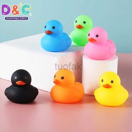 Bath Toys Baby Bath Toys Cute Little Yellow Duck Bath Toys Bathroom Bath Swimming Water Toy Soft Floating Rubber Duck Squeeze Sound Toy d240507