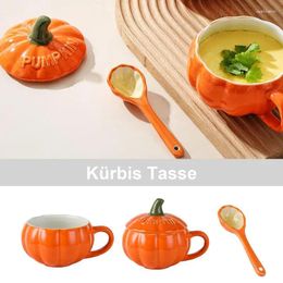 Mugs Pumpkin Cup For Kids Portable Cute Shape Coffee Mug Reuseable Decorative Mil Tea Cups Halloween Theme Kid Drinking Tool