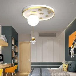 Ceiling Lights Astronaut Children's Lamp Creative Cartoon Nordic Boys Girls Bedroom Led Fixtures