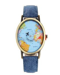 Denim Aeroplane Watches For Women Fashion Dress Leather Quartz Wristwatches Personality Delicate Luxurious Gift Jewellery Watches Rel3845263