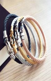 Designer Bangle FREDITIED Horseshoe Magnet Clasp Steel Bracelets Titanium Steel Stainless Bracelet Minimalist Style Men Womens Jew3446847