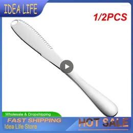 Knives 1/2PCS Kitchen Gadgets Jam Knife With Hole Wipe Cream Bread Cheese Butter Cutter Stainless Steel Multifunctional