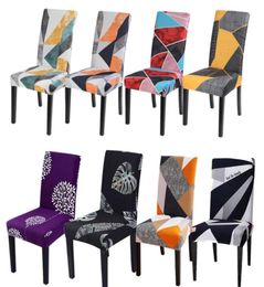 Printed Chair Covers Spandex Elastic Slipcovers Universal Size Chair Covers For Wedding el Seat Cover Cover Stretch303g9856307