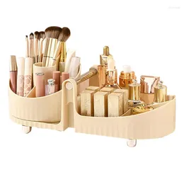Storage Boxes Rotating Skincare Organisers 360-degree Adjustable Spinning Organiser Multi-Function With Handle High-Capacity