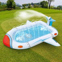 Outdoor Fountain Toys Sprinkler Splash Water Family Interactive Dogs Inflatable Swimming Pool Spray Pad 240506