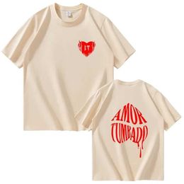 Men's T-Shirts Men T Shirt Fashion Love Printed T-shirt Woman Hip Hop Harajuku Short Slve Oversize Clothes Summer 2024 H240506