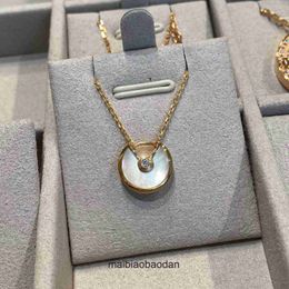 Cartre High End Jewellery necklaces for womens Vgold generation amulet white mussel necklace CNC18K rose gold peacock white mussel necklace Original 1:1 With Real Logo