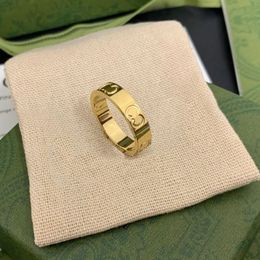 Designer nail ring mens ring rings designer Fashion Titanium Steel Engraved Letter Pattern designer ring engagement ring Size 5-11 rings for women wholesales