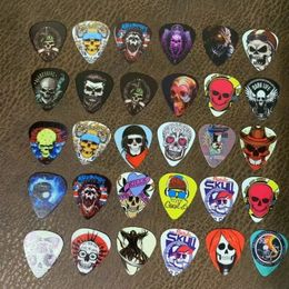 NEW 10pcs Bass Guitar picks pick skull Plucked string Instrument Accessories Guitar paddle/Acoustic guitarra/ukulele Parts