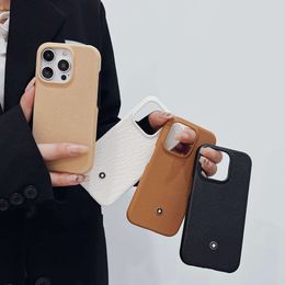 Suitable for trendy Apple 15 promax lychee peel iPhone 13/12/11 luxury cross pattern phone case leather