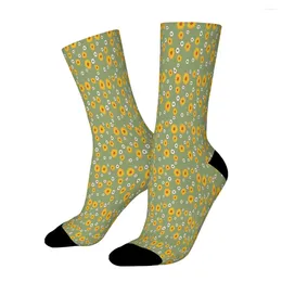 Men's Socks Sun Flowers And Daisies Straight Male Mens Women Summer Stockings Polyester Harajuku