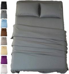 Bed Sheet Set Super Soft Microfiber 1800 Thread Count Luxury Egyptian Sheets Deep Pocket Wrinkle and Hypoallergenic 2204291637302