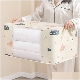 Storage Bags Household Moving Big Capacity Duvet Blanket Sorting Dustproof Clothes Organizer Drop Delivery Home Garden Housekeeping Or Dhpsz