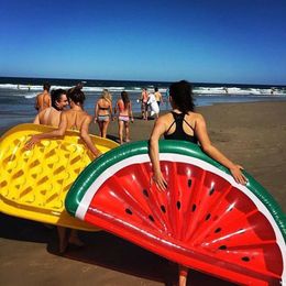 Giant Inflatable Toys Swimming Circle Watermelon Pineapple Summer Water Float Mattress Outddor Beach Pool Ring 240506