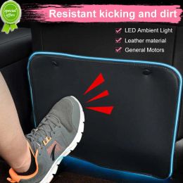 Covers New Car Seat Back With USB Ambient Light Antikick Pad Car Seat Protector Decorative Antiscratch Antikick Car Interior Accessori