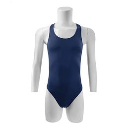 Mens Ice Silk Bodysuit Backless Singlet Jockstrap Bulge Thong Sleeveless Breathable Jumpsuit Elasticity Intimates Underwear 240506