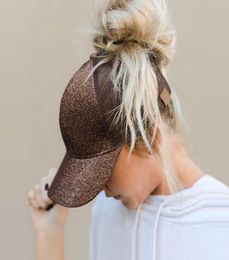 2018 Ponytail Baseball Cap Women Messy Bun Snapback Summer Mesh Sun Hats Casual Sport Caps Vintage Washed Dad Hat For Women Men Wh8702188