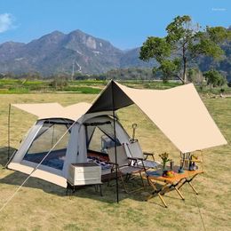 Tents And Shelters Canopy Two-in-one Vinyl Outdoor Four-corner Tent Splicing Silver In Stock