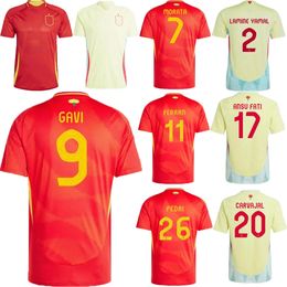 2024 2025 SPAINS Soccer Jerseys PEDRI GAVI LAMINE YAMAL MORATA Carvajal OLMO ASENSIO FERRAN RODRIGO Cucurella Jersey 24 25 SPANISH Men high quality Football Shirt