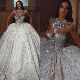 Crystal Ball Gown Wedding Dresses sweetheart beads Wedding Dress rhinestones vintage designer bridal gowns