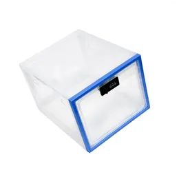 Storage Bags Lockable Box Plastic Bin Childproof Clear And White