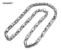 Men039s Byzantine Chain Necklace Gold and Silver Stainless Steel Choker Brand New Fashion Charm Punk Jewellery Gift M071572973