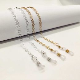 Eyeglasses chains Eyeglasses Chain Hollow Star Decoration Anti-Slip Glasses Neck Cord Mask Prevent Loss Rope Chain WomenSpectacle Chain Necklace