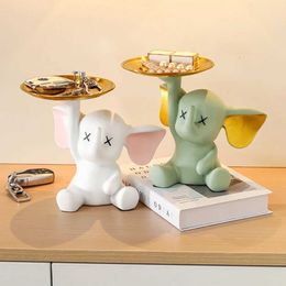 Decorative Objects Figurines Nordic Modern Living Room Decorations Tray Dumbo Entryway Key Storage Ornament Home Decoration Accessories Home Decor Figurine T240