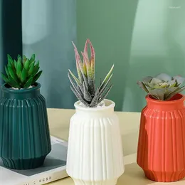 Vases Modern Flower Vase Pot Plastic Bouquet Basket For Tabletop Restaurant Nordic Style Home Decoration