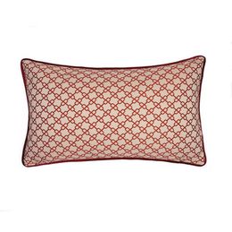 Modern Texture Jacquard Small Red Beige Chains Fashion Cushion Case Sofa Chair Gift Home Decor Lumbar Pillow cover 30x50 cm Sell b3456097