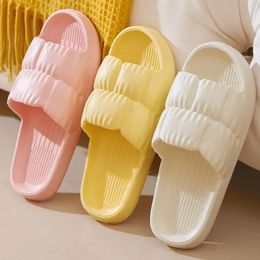 2023 Women Home Shoes Platform Slipper Summer Beach Flip Flop EVA Soft Sole Flat Mute Nonslip Slides Sandal 240420