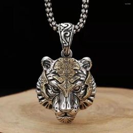 Pendant Necklaces Hip Fashion Men's Hop Tiger Chain Necklace Vintage High Quality Fine Jewellery Accessories Cute Charms Gift