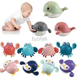 Bath Toys Baby Bath Toys Animal Cute Cartoon Tortoise Crab Classic Baby Water Toy Infant Swim Chain Clockwork Toy For Kid 2021 Newest d240507