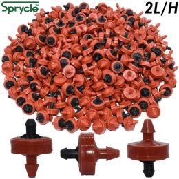 Kits SPRYCLE 20PCS 2L 4L 8L Pressure Compensating Emitter Dripper Selfcleaning Drip Irrigation Water Regulator 4/7 Pipe Hose Puncher
