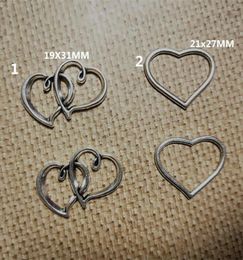 4Style Love Heart Antique Silver Necklace Pendant Charm Connector Collection Charm 36PCS59673304069051