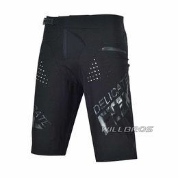 Men's Shorts Mountain Bicycle Offroad Motocross Shorts Delicate Fox Mens Motorcycle Summer Short Pants Black J240507