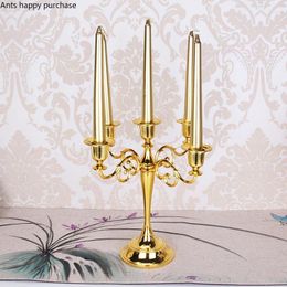 Candle Holders Metal Candlestick 3 Heads 5 Romantic Candlelight Dinner Tray Home Decorations Crafts