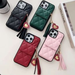 New iPhone 15P phone flip card case suitable for Apple 13 leather diamond protective case, 12 high-end luxury