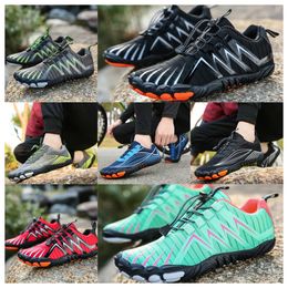 2024 Designer black red Outdoor Creek Tracing Thickened Water Couple Anti slip Mountaineering Lightweight Driving Riding Hiking Fishing Shoes