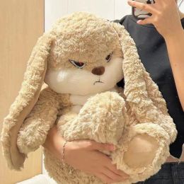 Sculptures 3060cm Anger Bunny Plush Long Ear Bunny Plush Toy Kawaii Bunny Plush Kids Doll For Children Birthday Party and Christmas Gifts