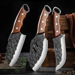 Knives Thickened Boning BBQ Knife Hand Forged Utility Meat Cutting Cleaver Chef Slicing Peeling Knives Fish Fillet Knife