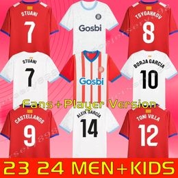 2XL 23/24 Girona FC DOVBYK soccer jerseys 2023 2024 DOVBYK Savio STUANI TSYGANKOV CASTELLANOS RIQUELME VALERY ARNAU DAVID MARTIN men kids kits socks football shirt