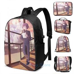 Backpack Funny Graphic Print Ultimate Leader USB Charge Men School Bags Women Bag Travel Laptop