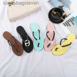 Fashion Original h Designer Slippers Summer New h Slippers Womens Sandals Pig Nose Clip Toe Flip Flop Large Flat Sandals with 1:1 Brand Logo