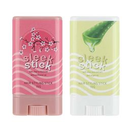 Pomades Waxes Hair wax stick 15g non greasy style aloe vera cherry blossom Flavour anti curling handicraft hair long-lasting used for wig edge control Q240506