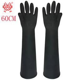 Gloves 60CM white/Black gloves latex working Midoni waterproof nonslip arbeitshandschuhe upset longer guantes latex Free Shipping