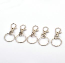 Swivel Lobster Clasp Clips With Keyings Metal Key Hooks Keychain Split Ring for DIY Bag Chaveiro 5pcslot ps04227334380