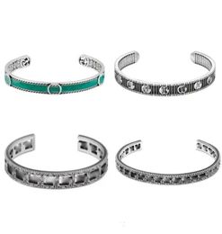 charm bracelets Gu designer jewellery luxury Sterling Silver 925 Hollow square enamel letter G bangles for men and women 6183916