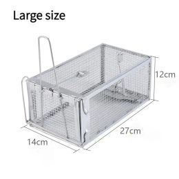 Traps Large Catching Mice Mouse Traps Metal Bait Snap Rodent Catcher Reusable Mousetrap Hunt Wild Cat Rat Cage Catcher Pest Reject