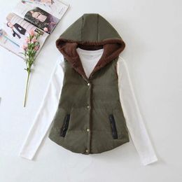 Women's Jackets Sweatshirt Jacket Women Short Vest Outerwear Stand Cotton Loose Pocket Solid Coats Fleece Sports